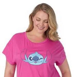 Disney Stitch licensed Vibrant Pink Tee